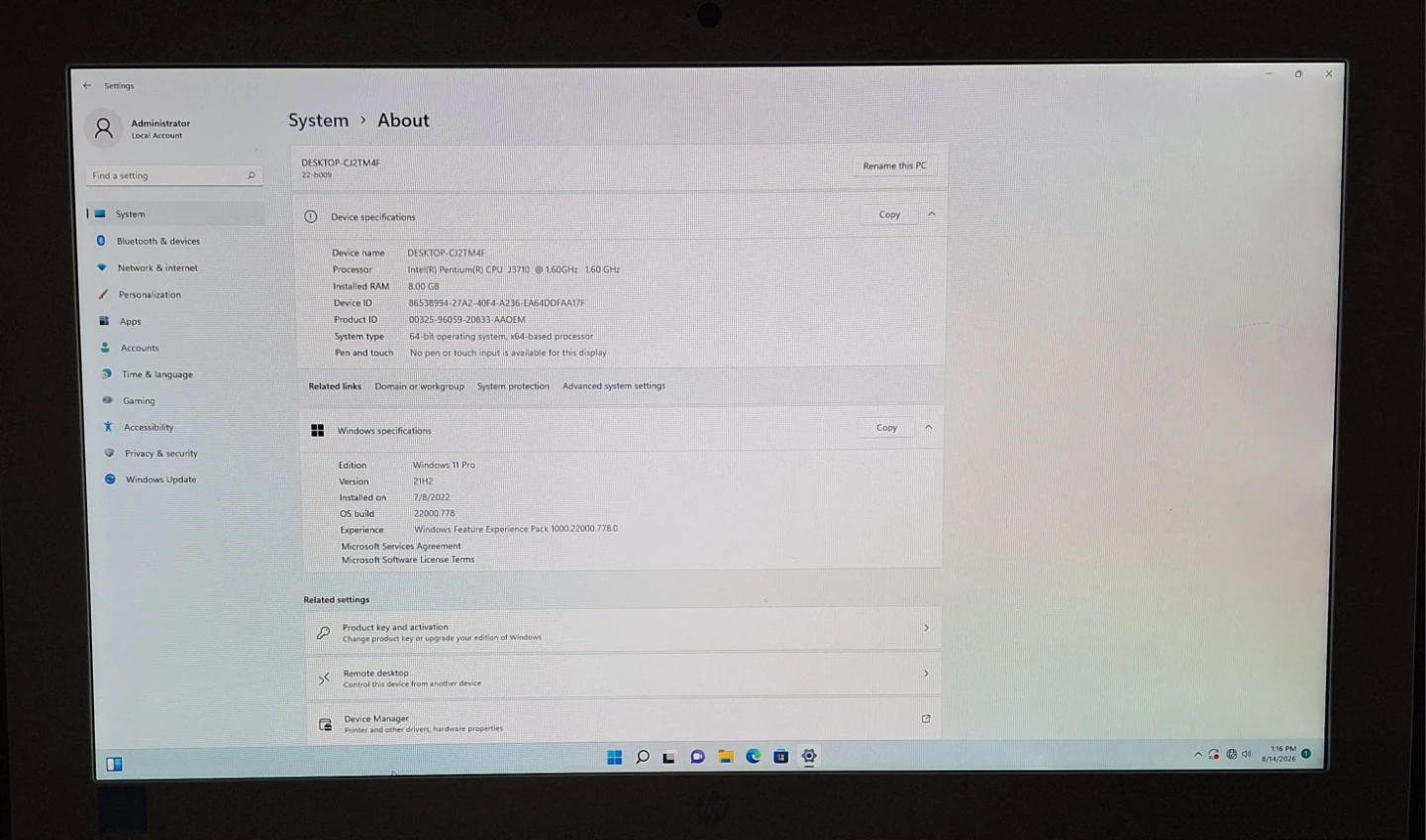 HP All In One 22-B009 (or trade) - photo 3