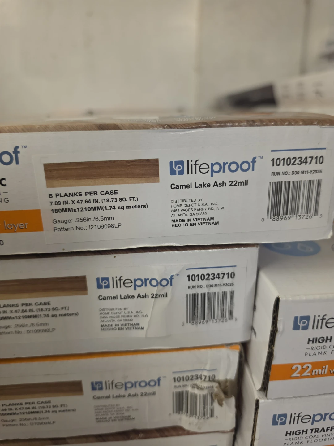 Carmel ash Lifeproof 22mil Vinyl Plank Flooring