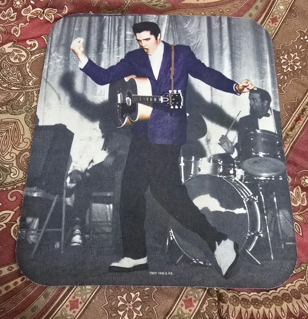 Retro Elvis Presley Gaming, Desk Mouse Pad.