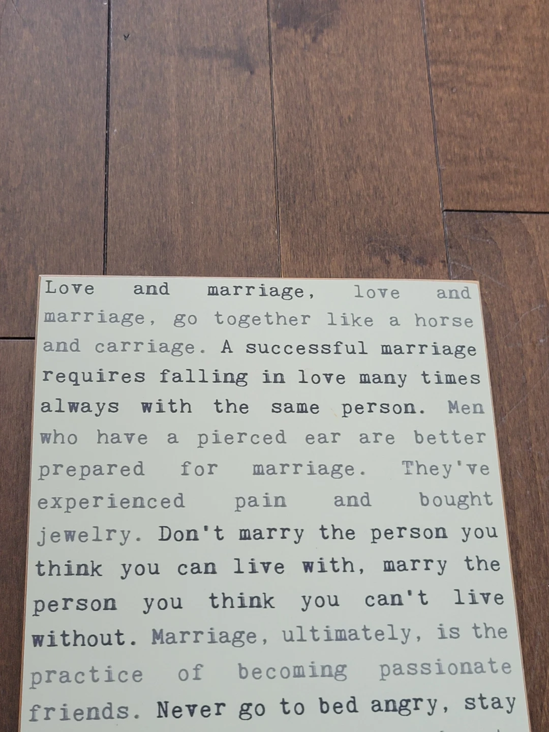 Typewriter Mountain Studios 'Love and Marriage' Wall Art - photo 2