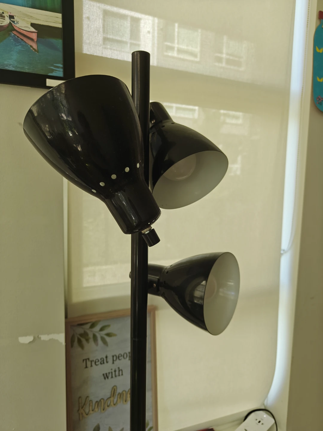 Black 3-Head Floor Lamp
