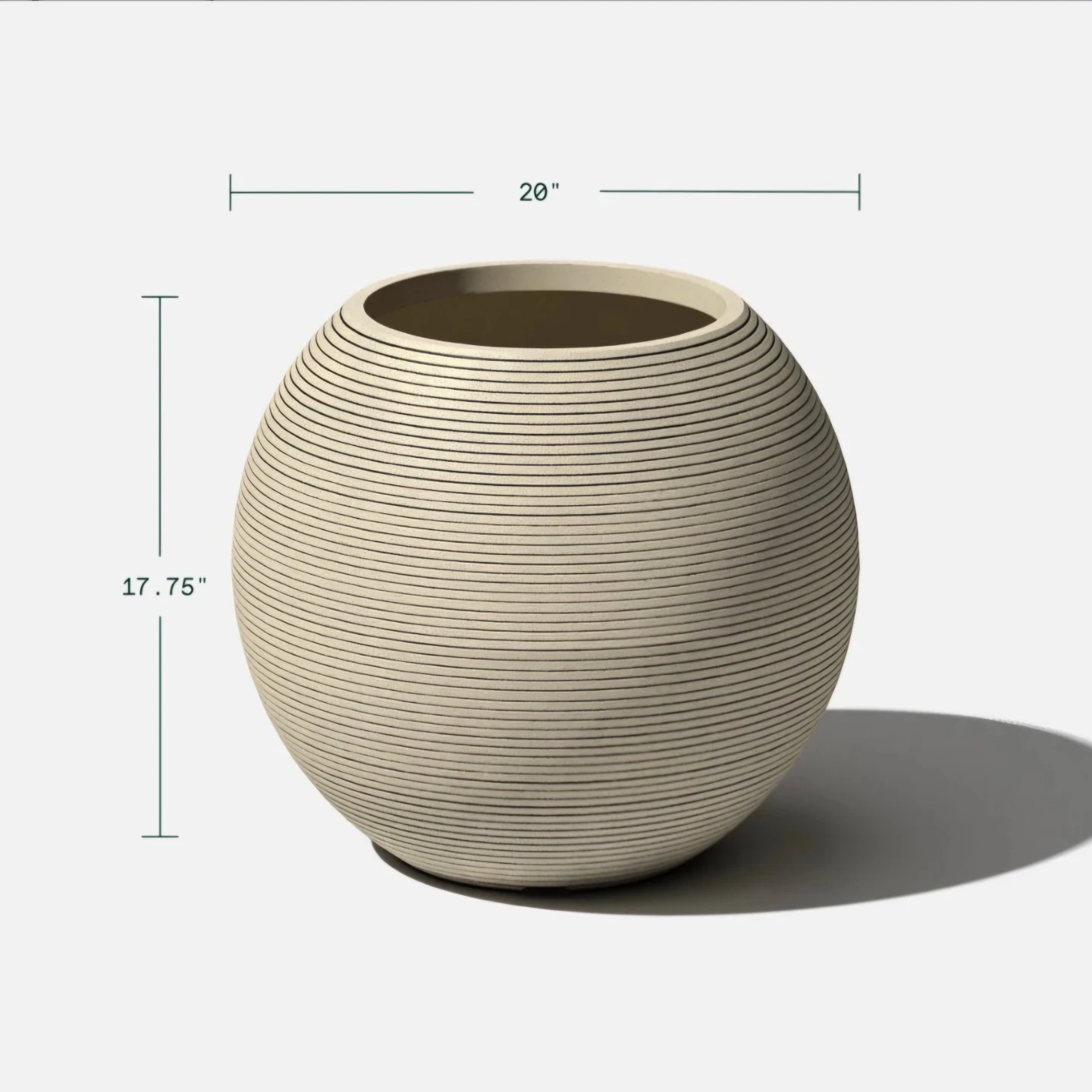 Modern Spherical Planter Pot - Beige - photo 2