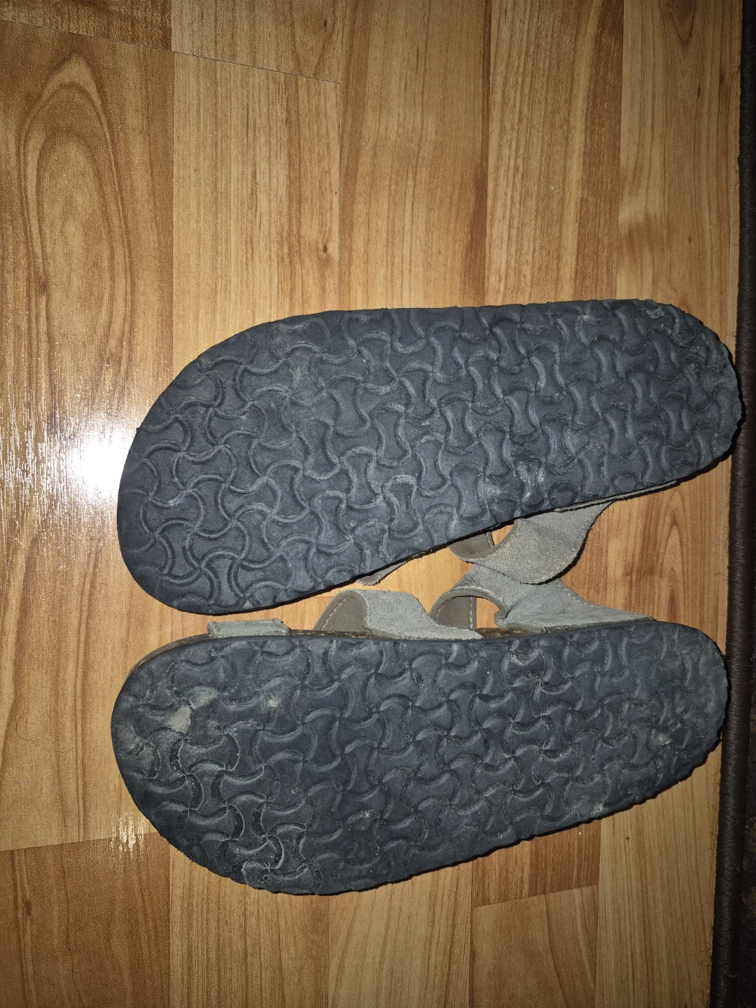 Women's Beige Suede Strap Sandals , size 7 - photo 3