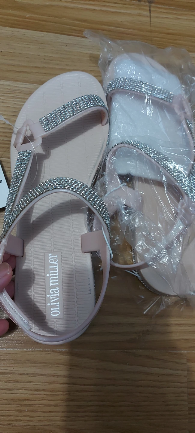 Olivia Miller Pink Embellished Sandals