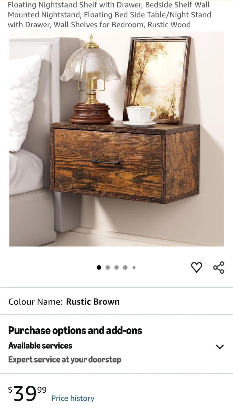 BNIB Floating Nightstand with Drawer