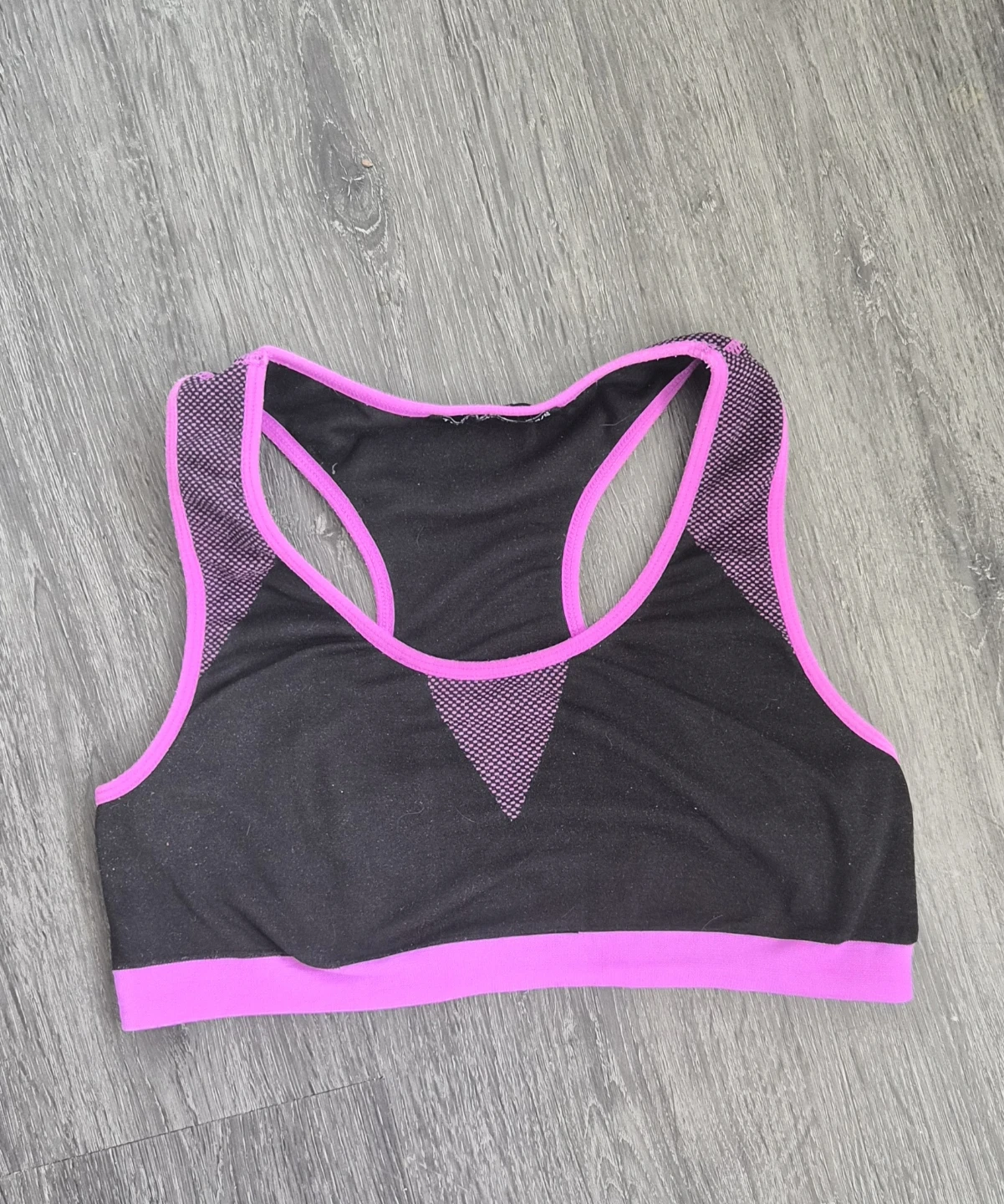 Black and Purple Sports Bra