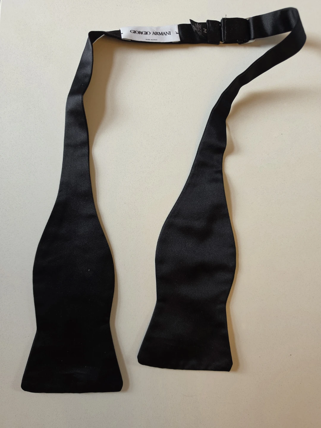Giorgio Armani Black Silk Bow Tie