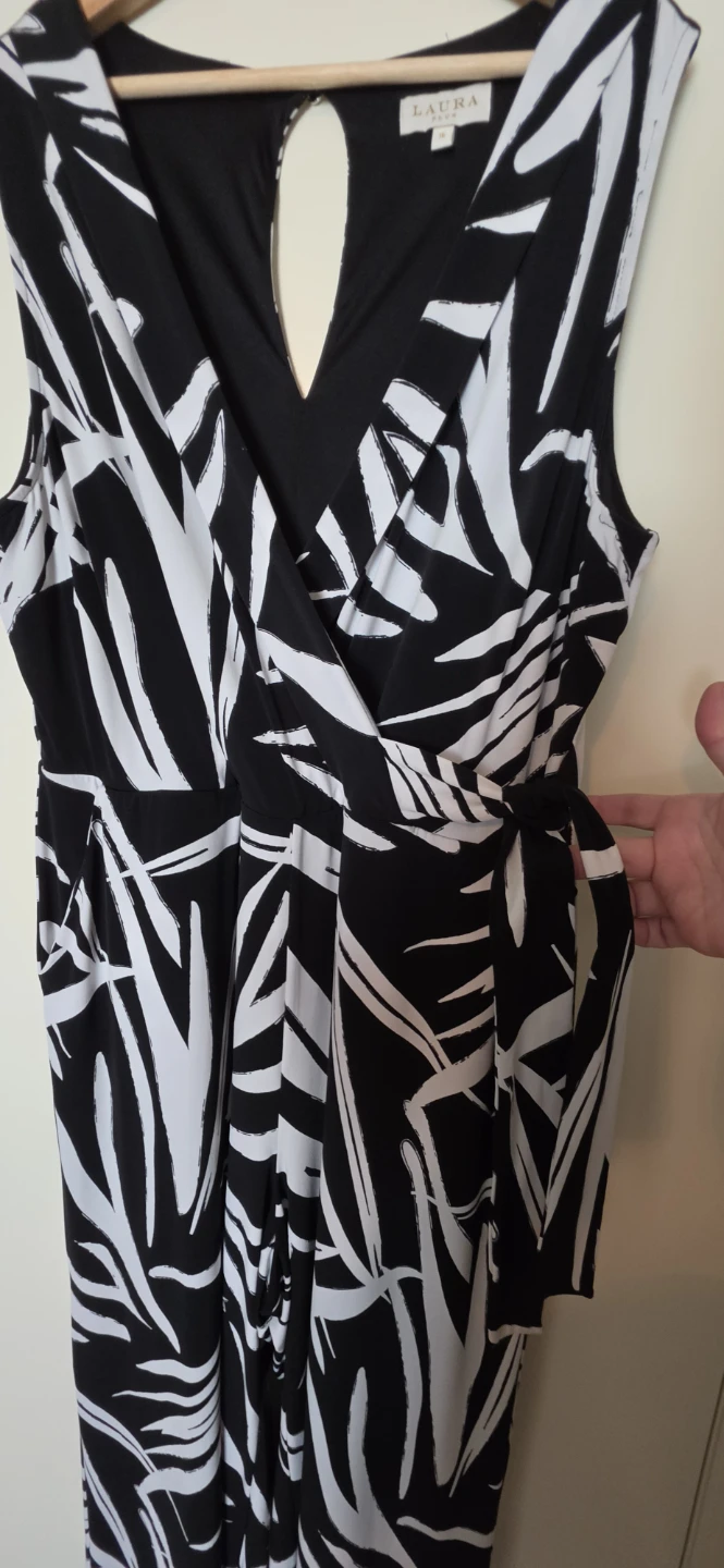 Laura Plus Black & White Print Jumpsuit - photo 3