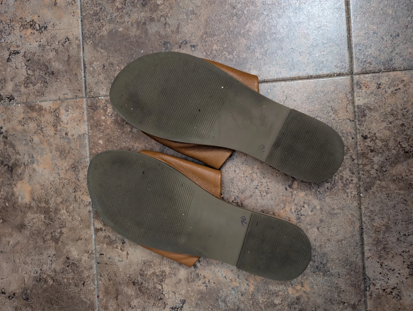 Steve Madden KAROLYN Brown Leather Slide Sandals Women's Size 8M - photo 2