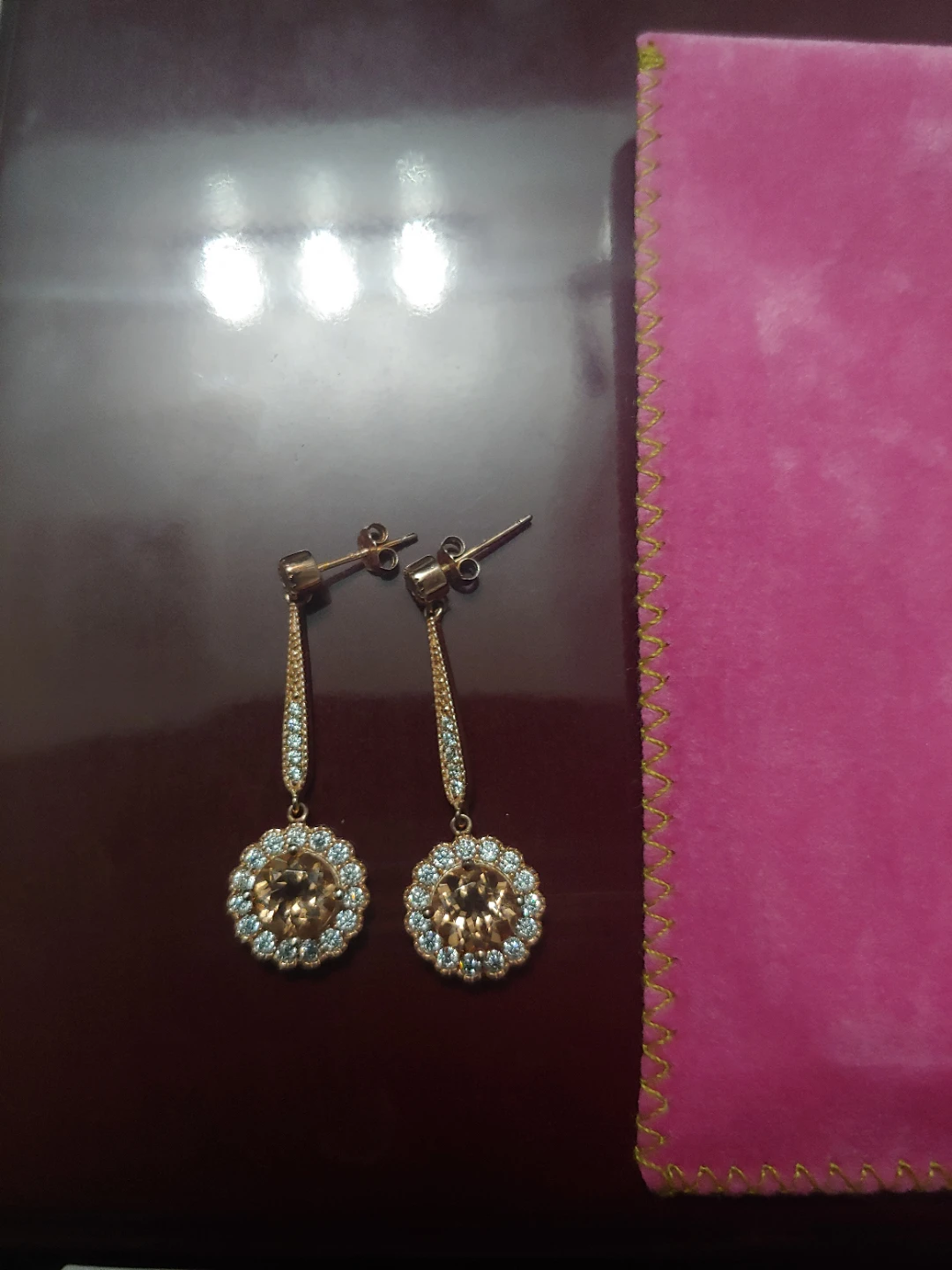 Dangle Earrings 925 rose gold