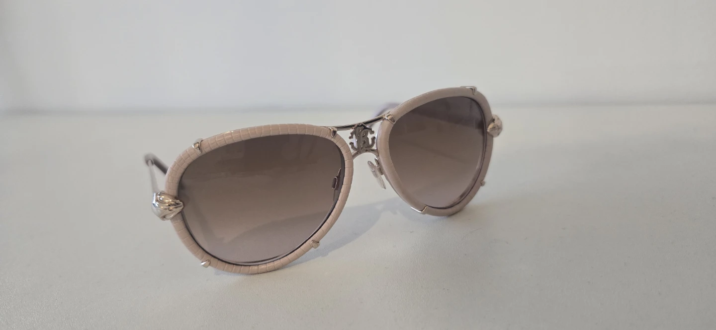 Roberto Cavalli Pink Leather Aviator Sunglasses - photo 2