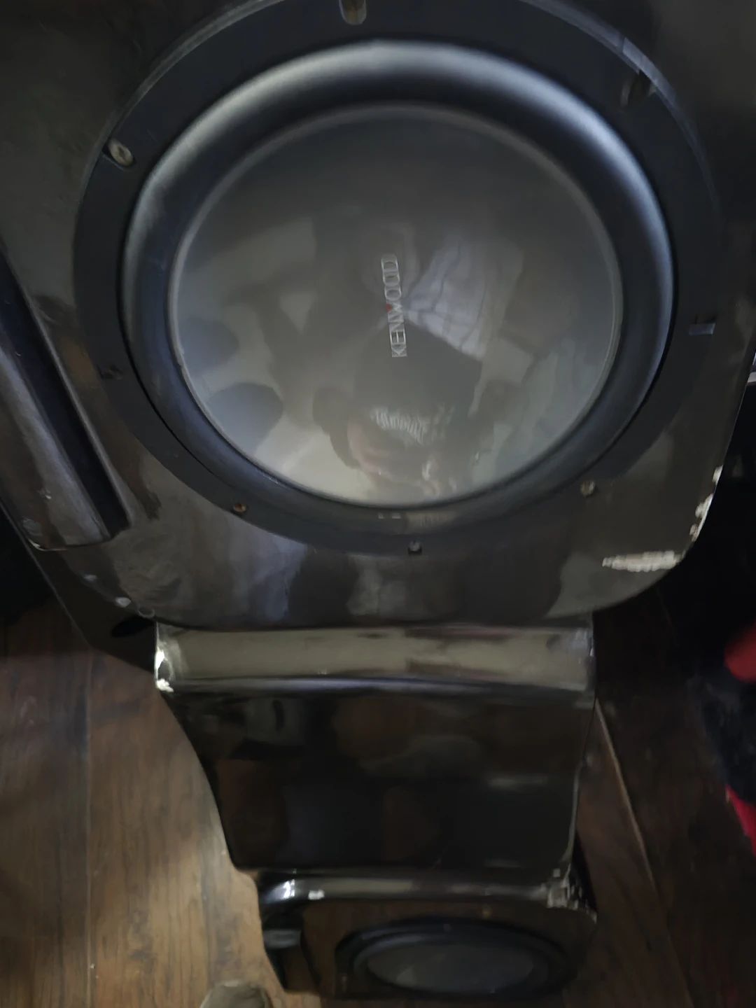 2 10" subwoofers kenwood and box and amp - photo 4