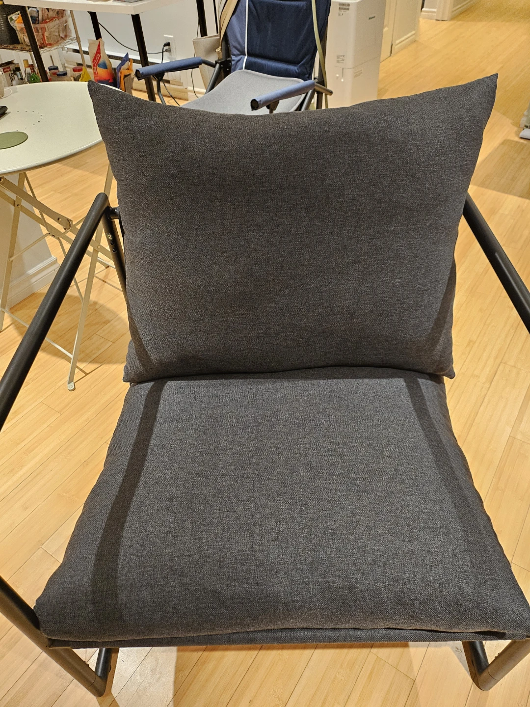 ZINUS Aidan Sling Accent Chair - Dark Grey