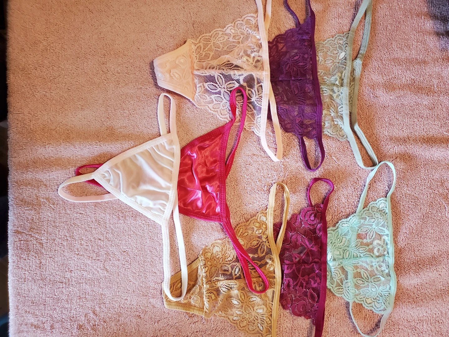 Assorted 8 Pair Women's Thong Underwear Set...New