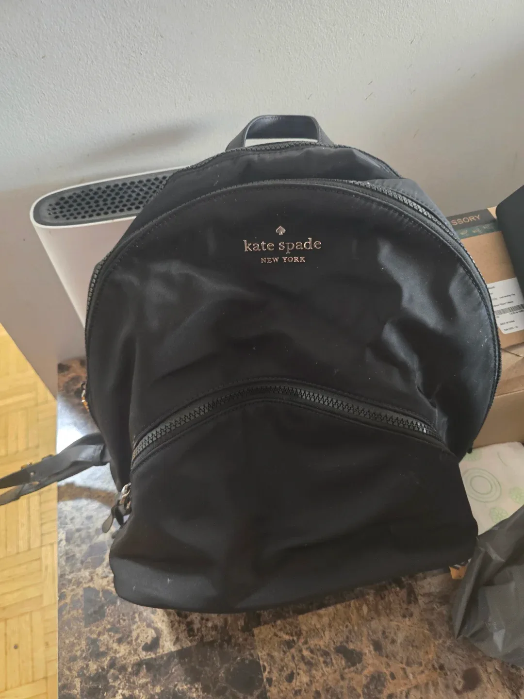 Kate Spade Black Nylon Backpack 3 compartment - photo 2