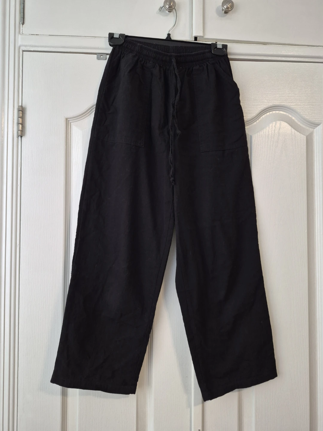 Black Wide Leg Pants - 100% cotton Size S/M - photo 2