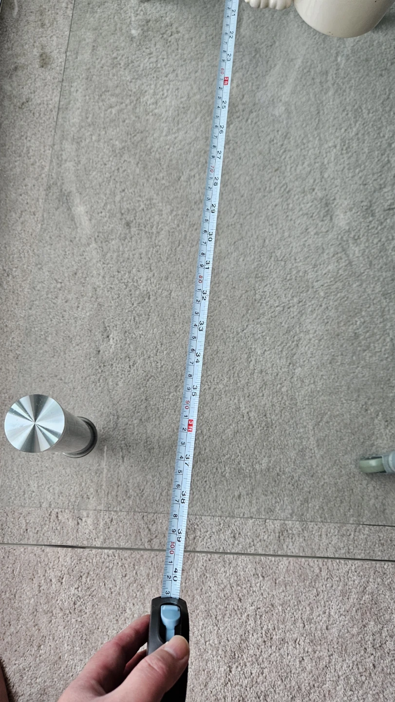 Clear Glass Coffee Table with Metal Legs - photo 3