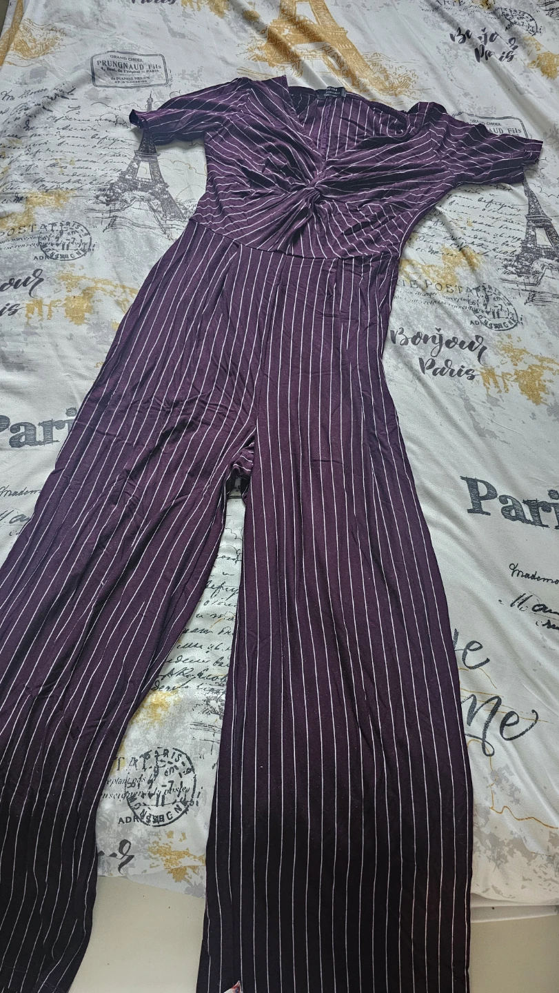 Bershka Striped Jumpsuit