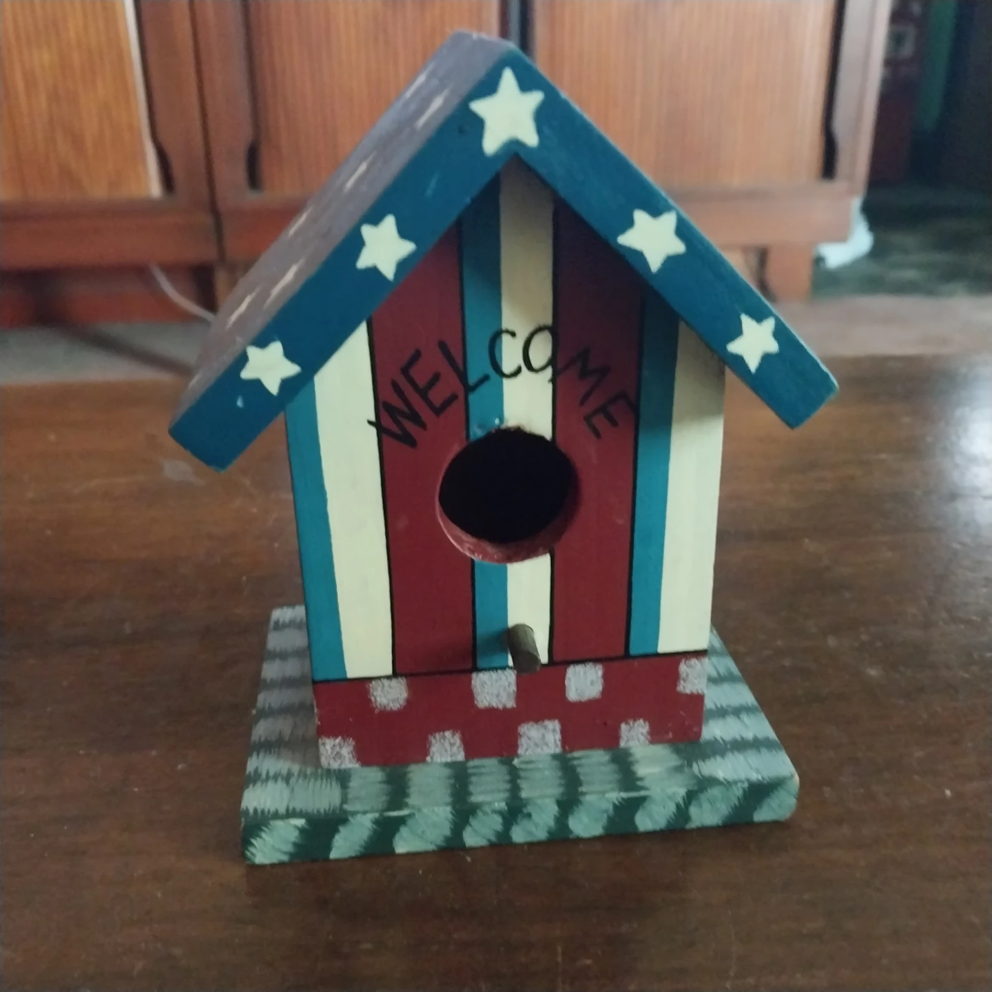Welcome Americana Birdhouse Decoration