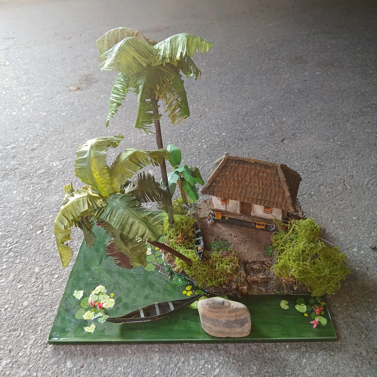 Handmade Tropical Diorama Scene