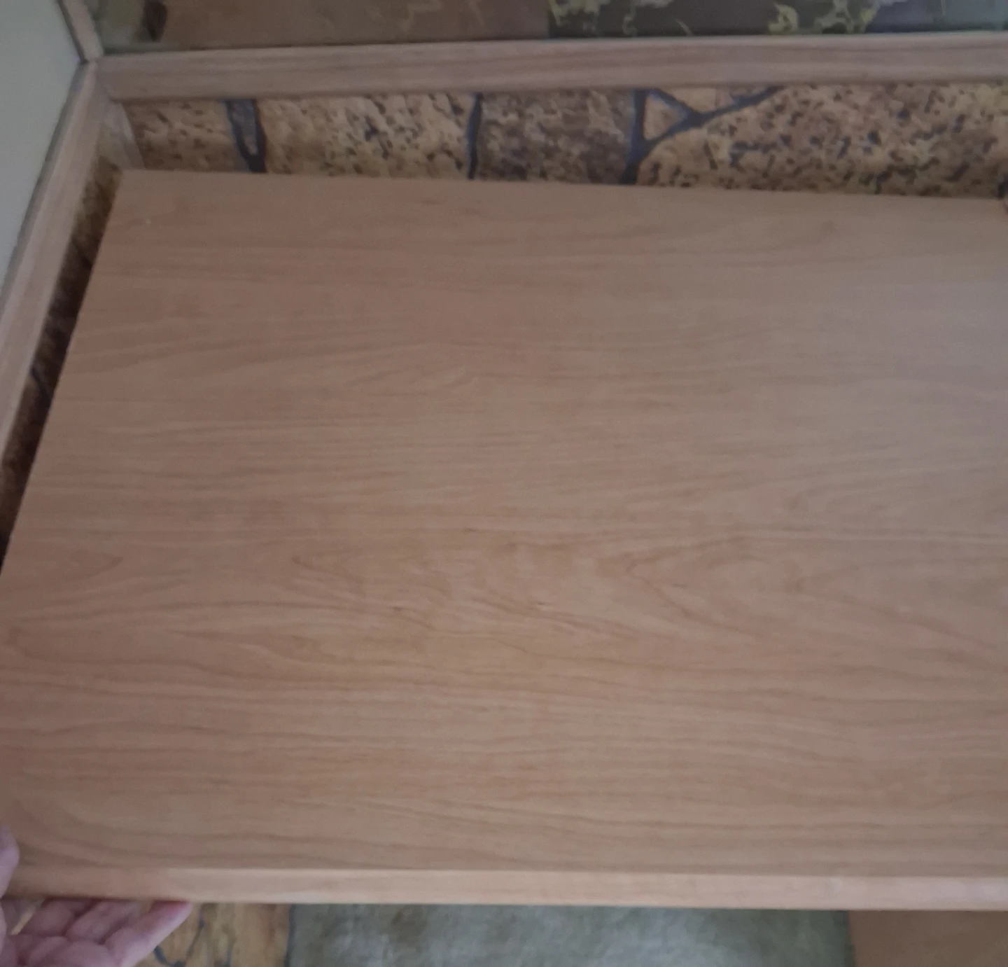 Light Wood Kitchen Cart with Doors - photo 4