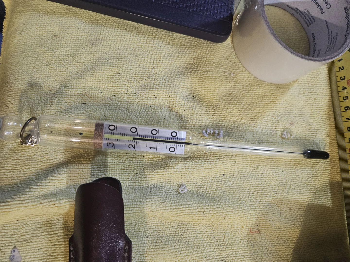 Glass Thermometer with Leather Case - photo 3