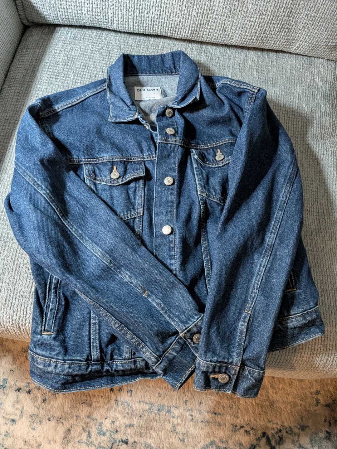Like Brand New Womens jean jacket size L Old Navy - photo 4