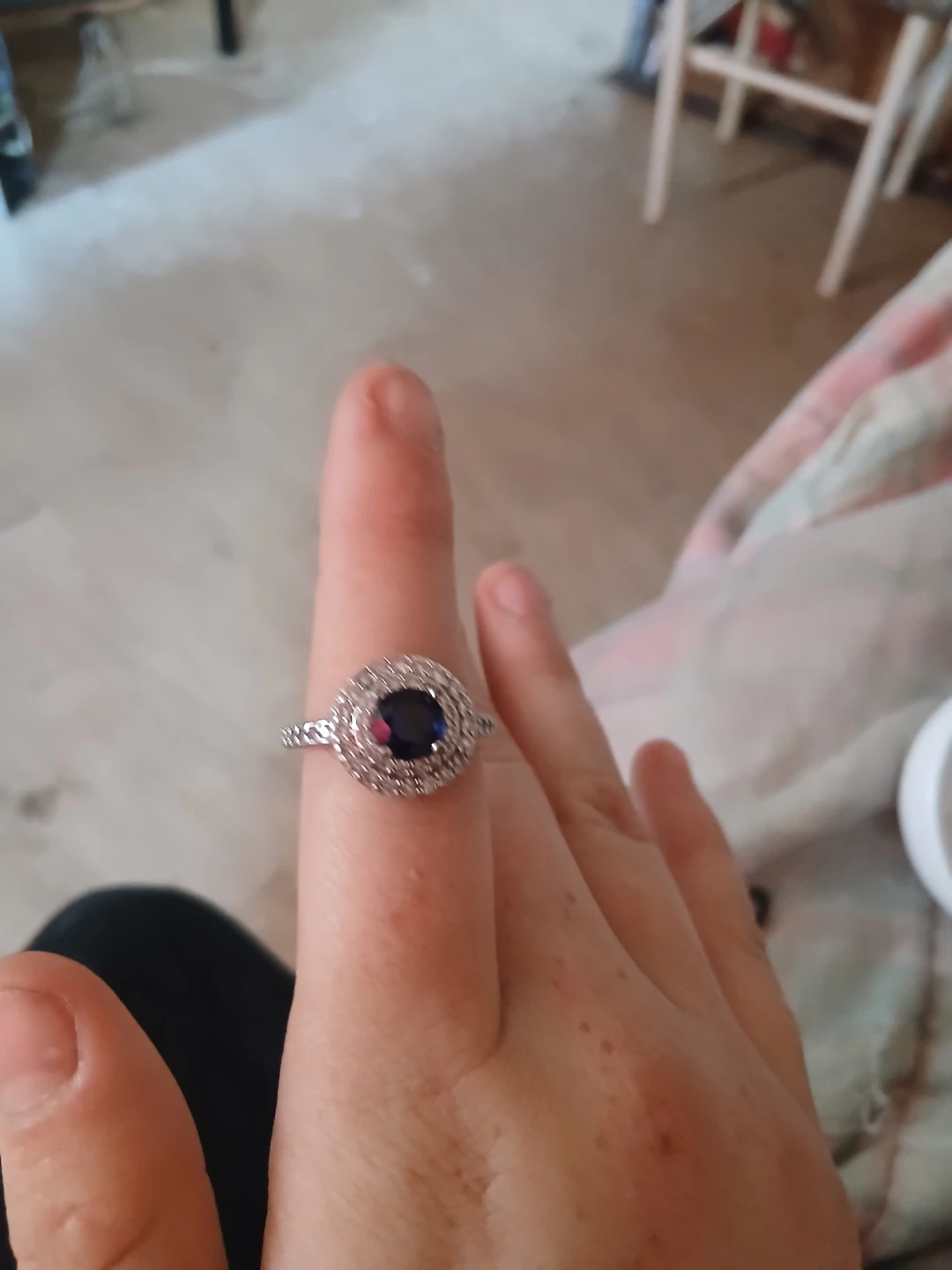 Silver-tone Ring with Pink and Blue Stones - photo 5