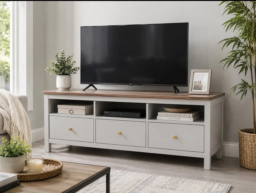 Refinished tv stand bench ikea hemnes - photo 2