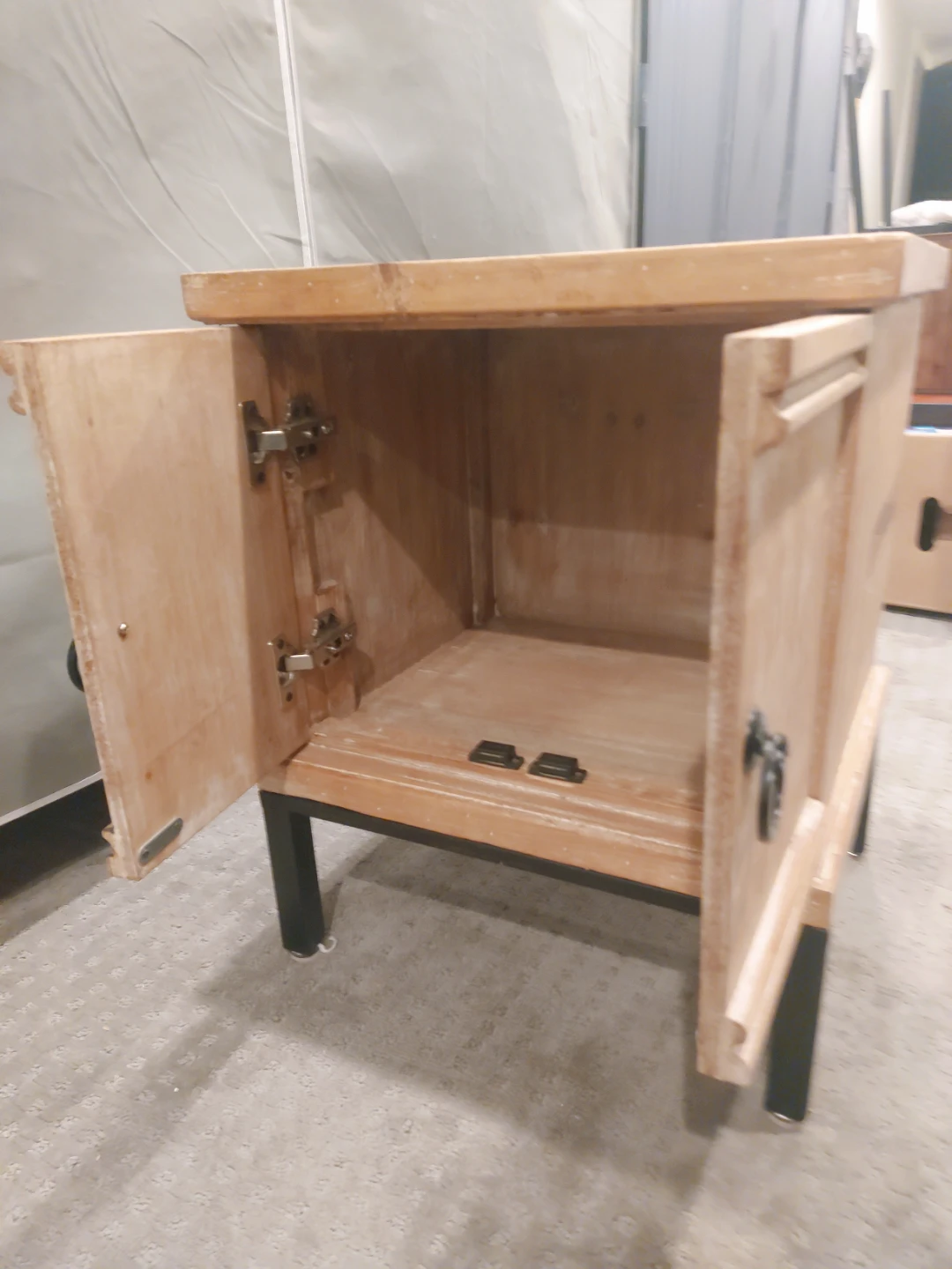 Wood Accent Cabinet with Ring Pulls - photo 2