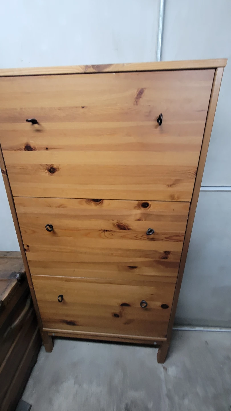 Wooden Shoe Cabinet with 3 Drawers