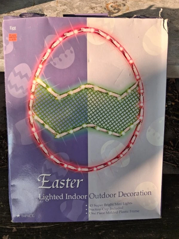 Impact Easter Lighted Indoor Outdoor Egg Decoration