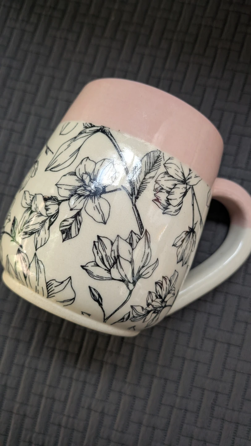 Floral Ceramic Mug - Pink and White Lindsay Dyck - photo 3
