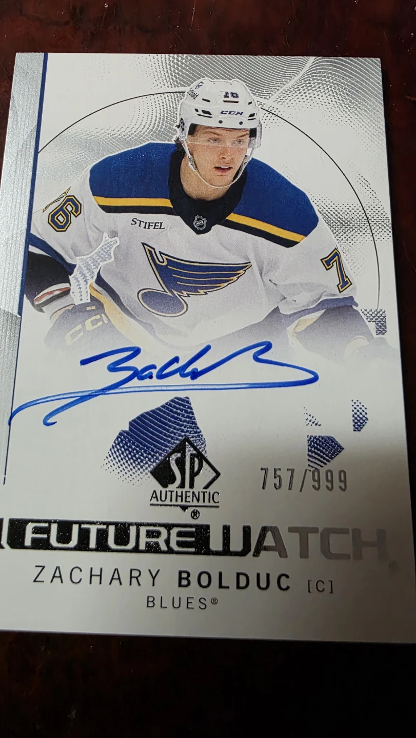 2024-25 U.D. SP Zachary Bolduc Autograph Hockey Card 757/999