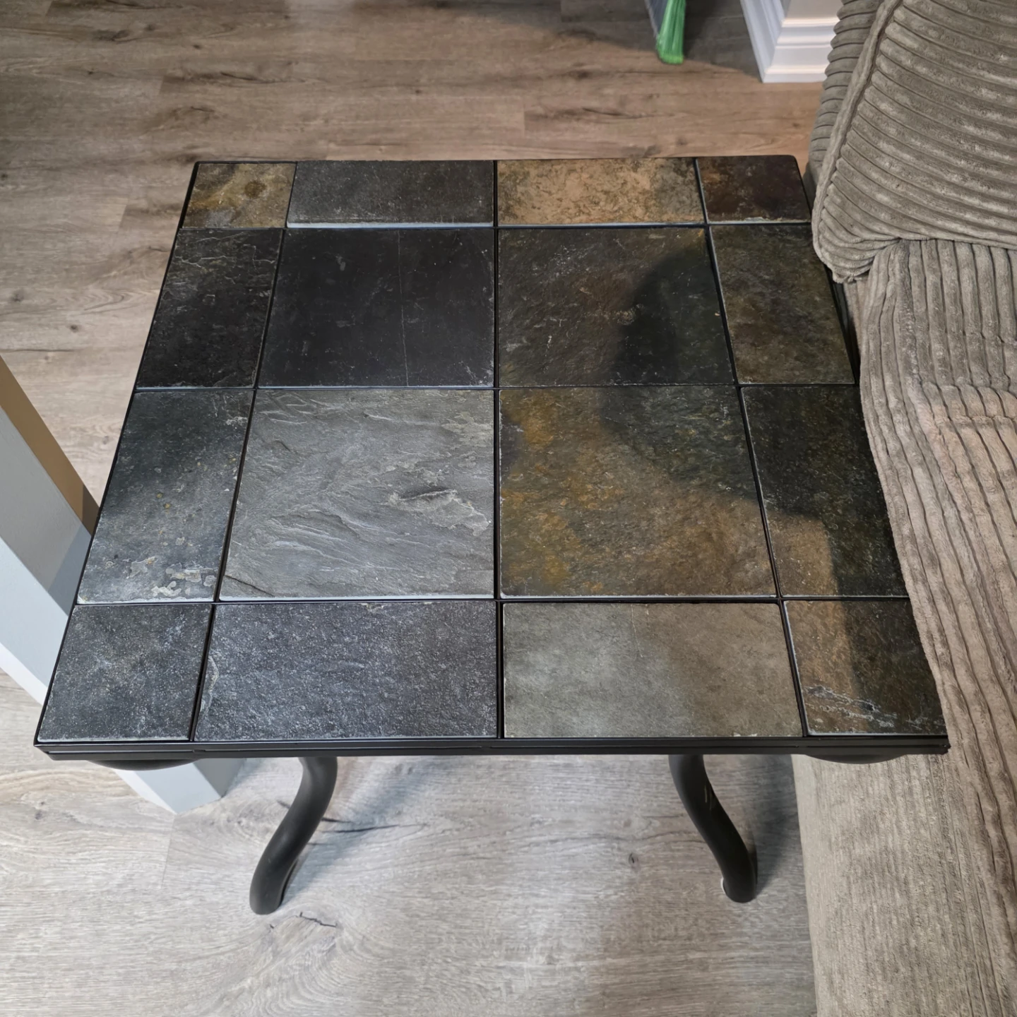 Slate Tile Top Coffee Table and end table - photo 4
