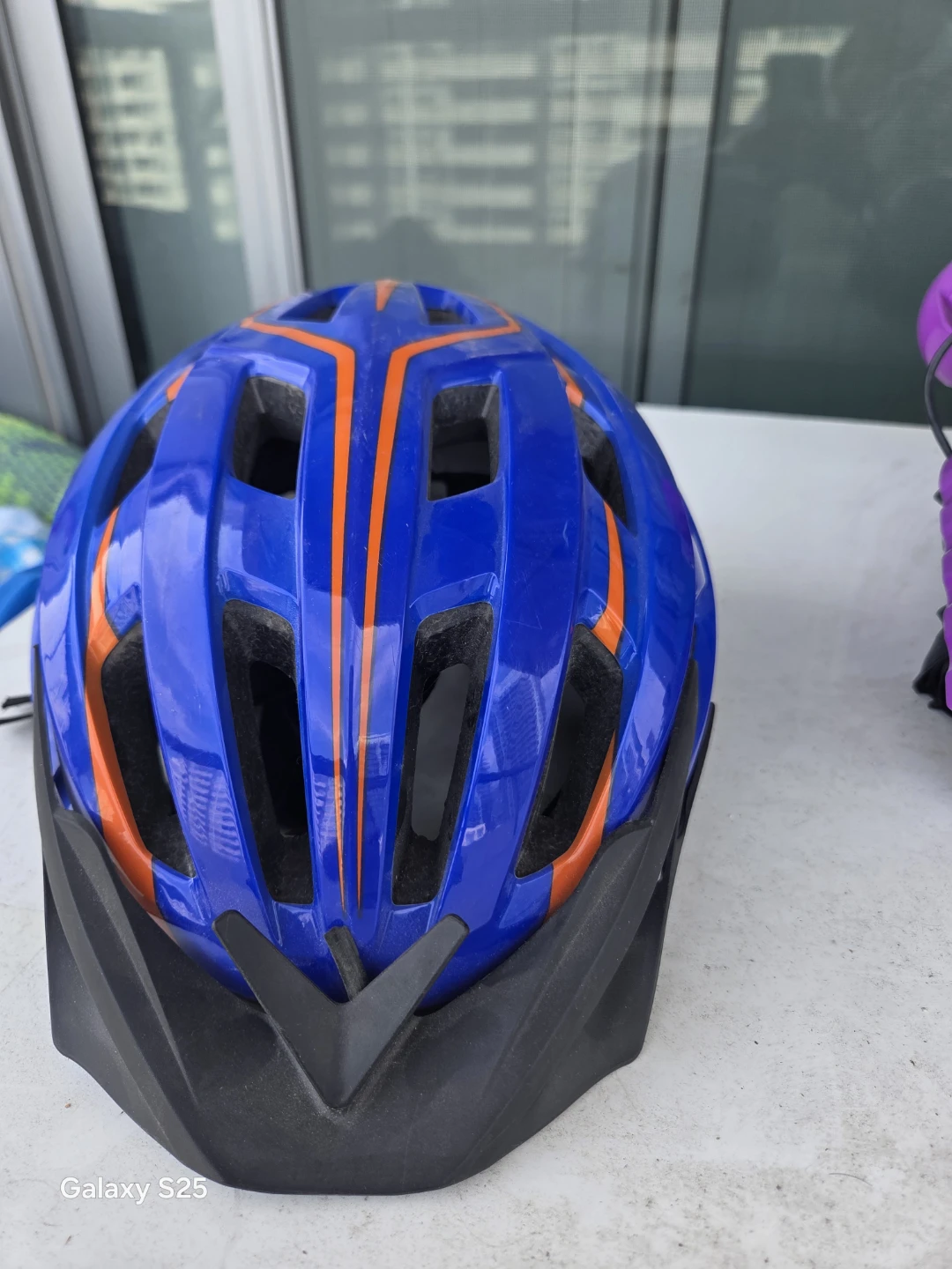 CCM Blue and Orange Bicycle Helmet