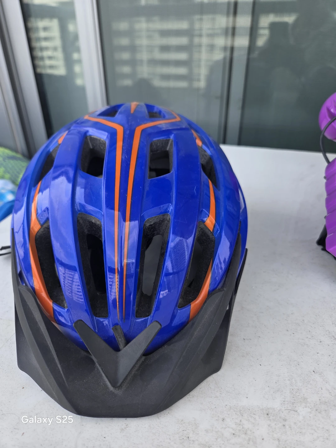 CCM Blue and Orange Bicycle Helmet - photo 2