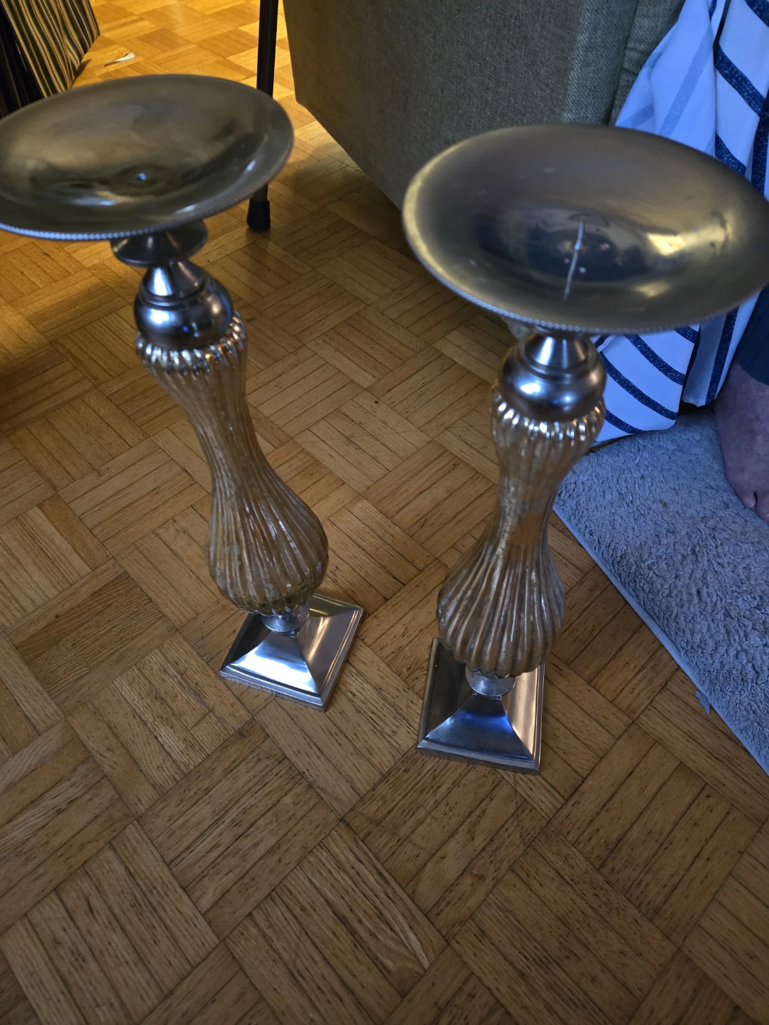Set of 2 Brass Candlesticks