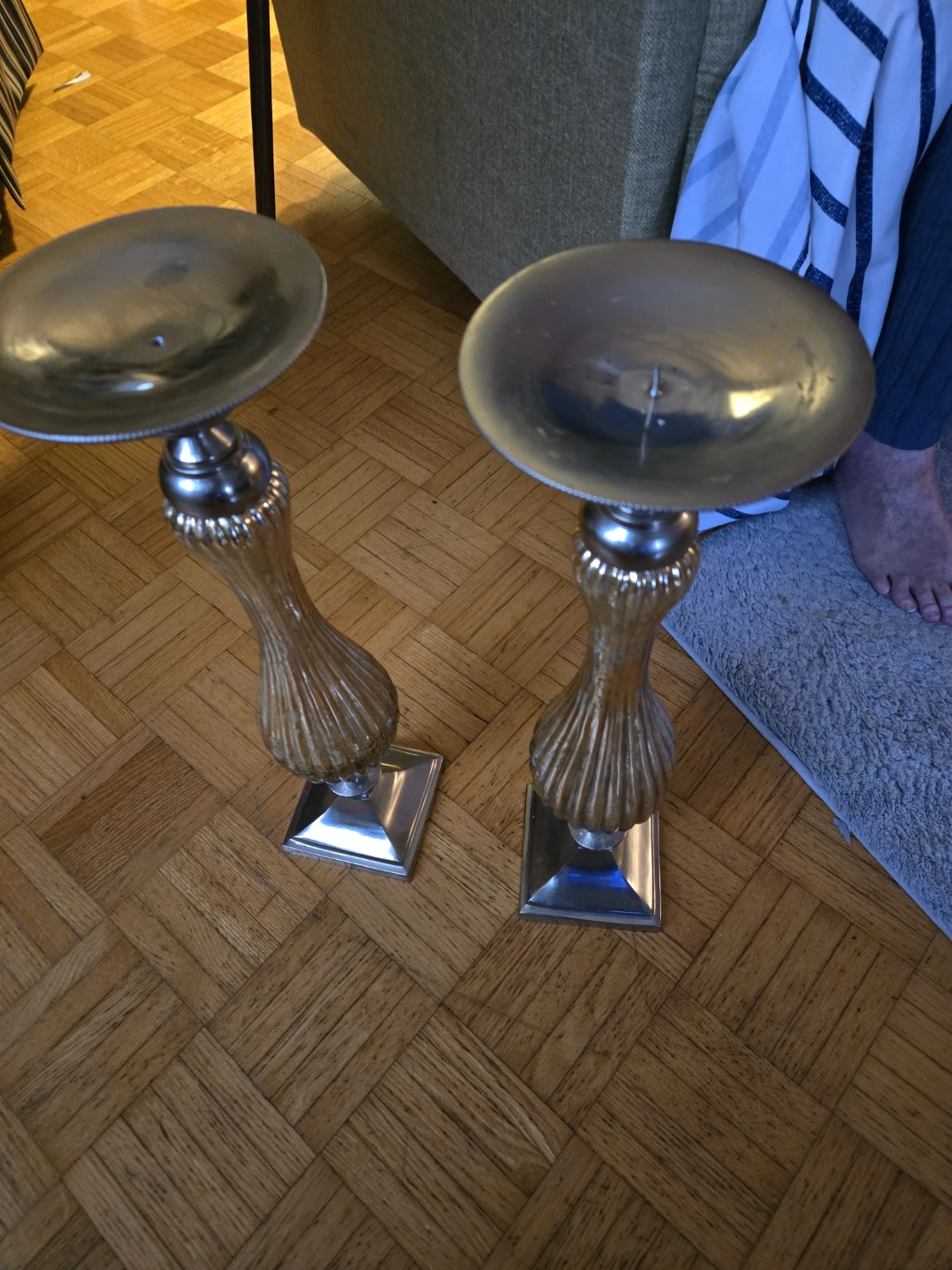 Set of 2 Brass Candlesticks - photo 2