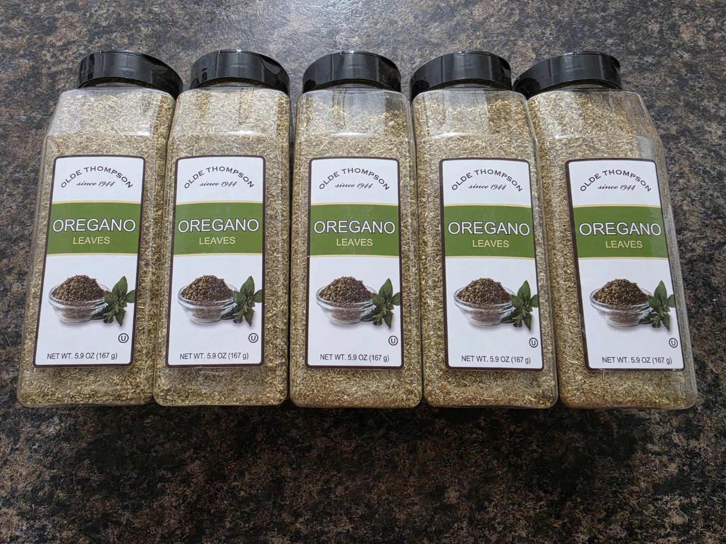 Pack of 5 Olde Thompson Dried Oregano, 5.9 oz each