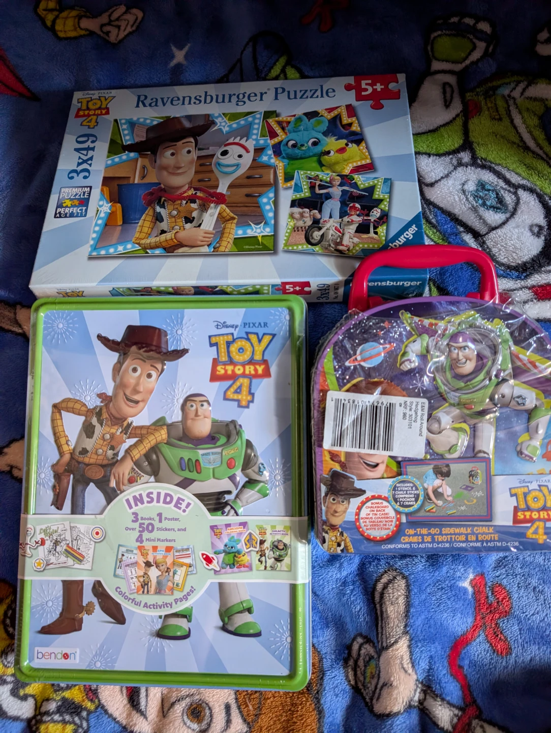 $20 each. Toy Story 4 Ravensburger Puzzle & Bendon Activity Tin