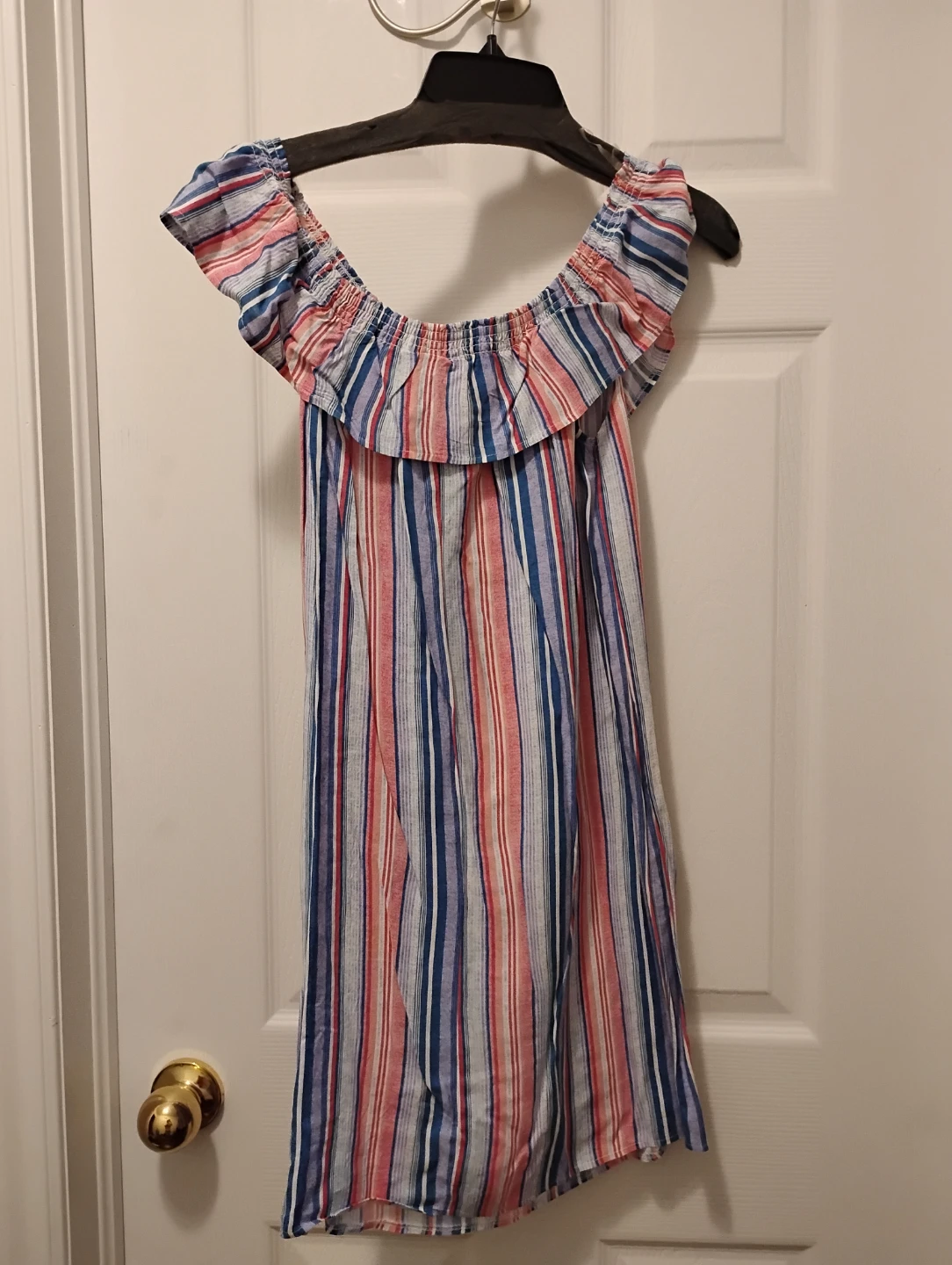 Striped Off-the-Shoulder Dress - photo 2