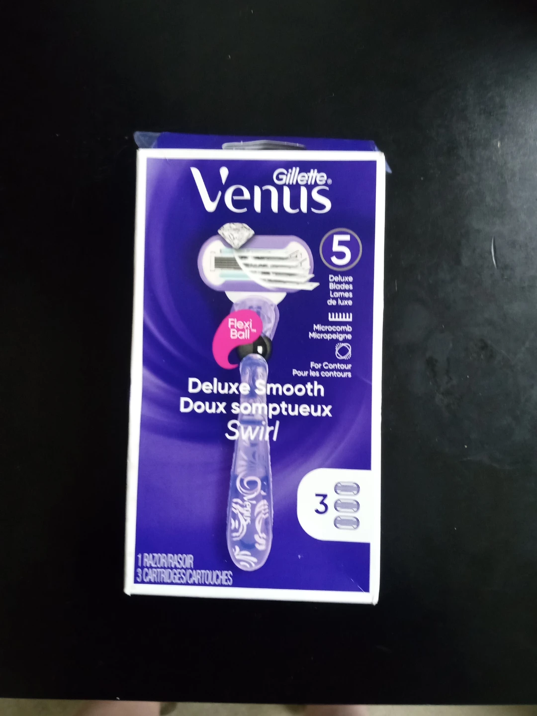 Gillette Venus Deluxe Smooth Swirl Razor with 5 Blades