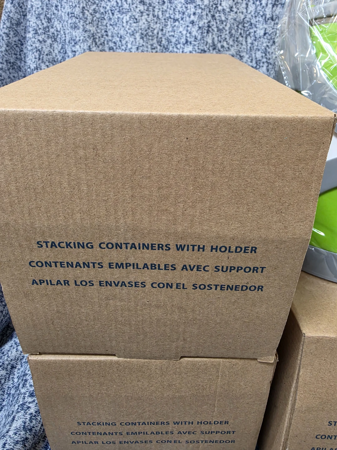 Stacking Food Containers with Holder - Green - photo 2