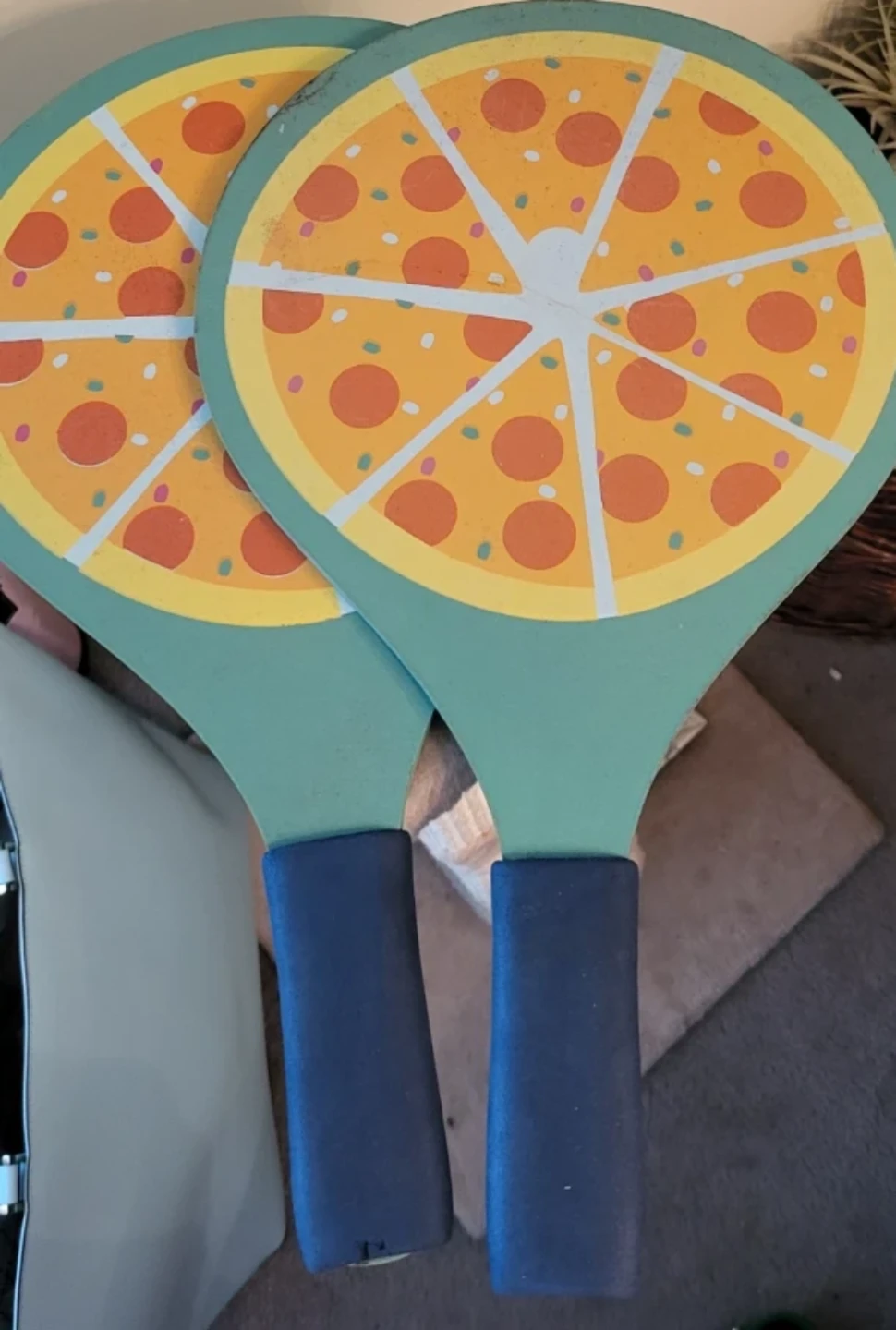 Pair of Pizza Paddleball Paddles