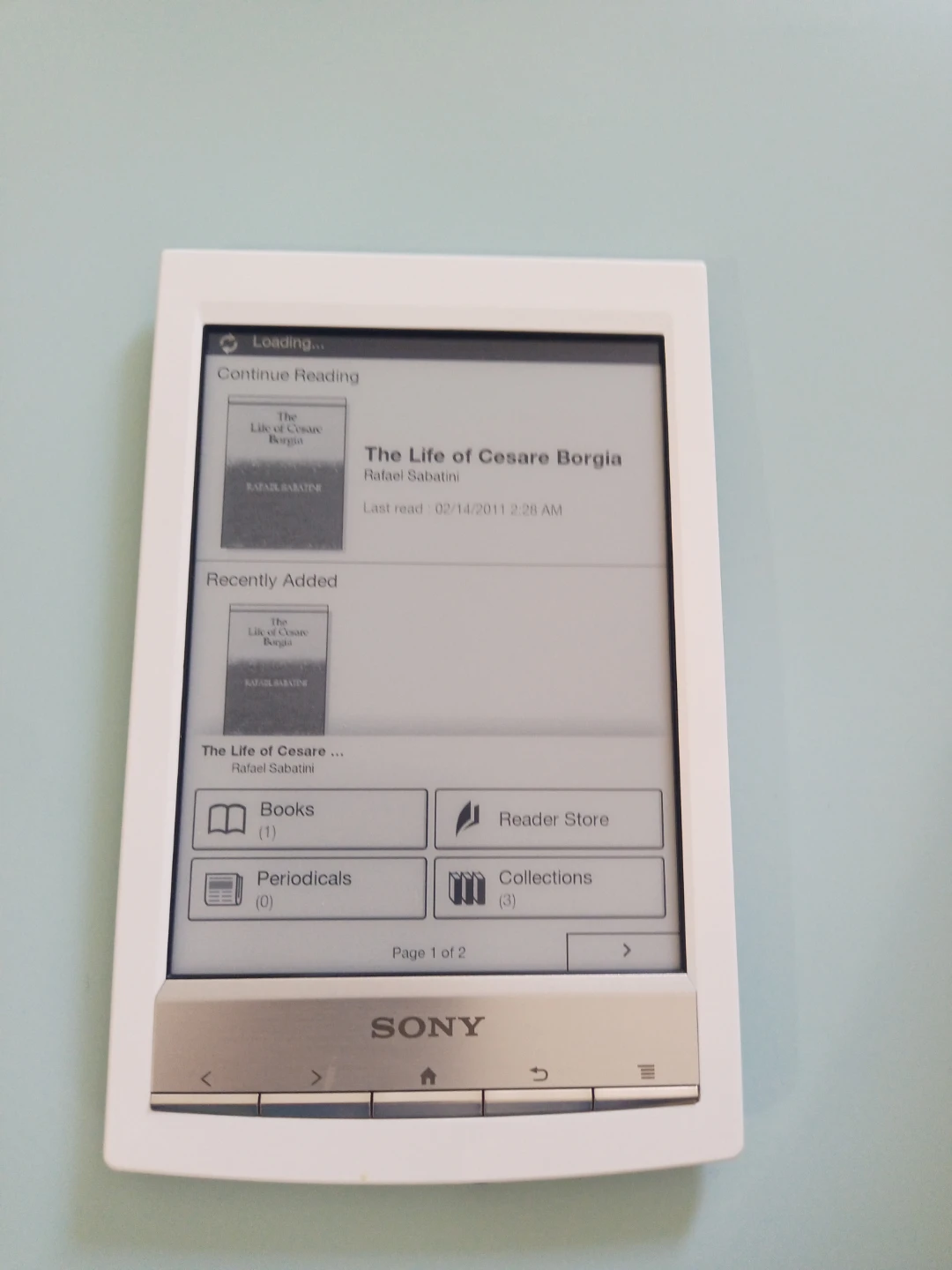 Sony Reader PRS-T1 Digital Book Reader