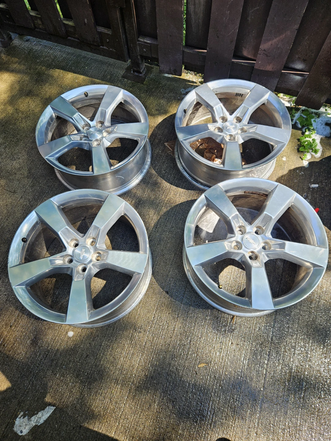 20 inch Staggered Camero ss rims.
