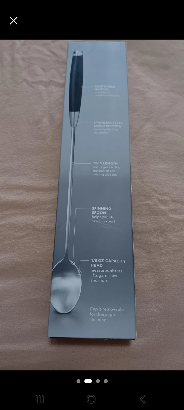 OXO Steel 12-inch Stainless Steel Bar Spoon - photo 4