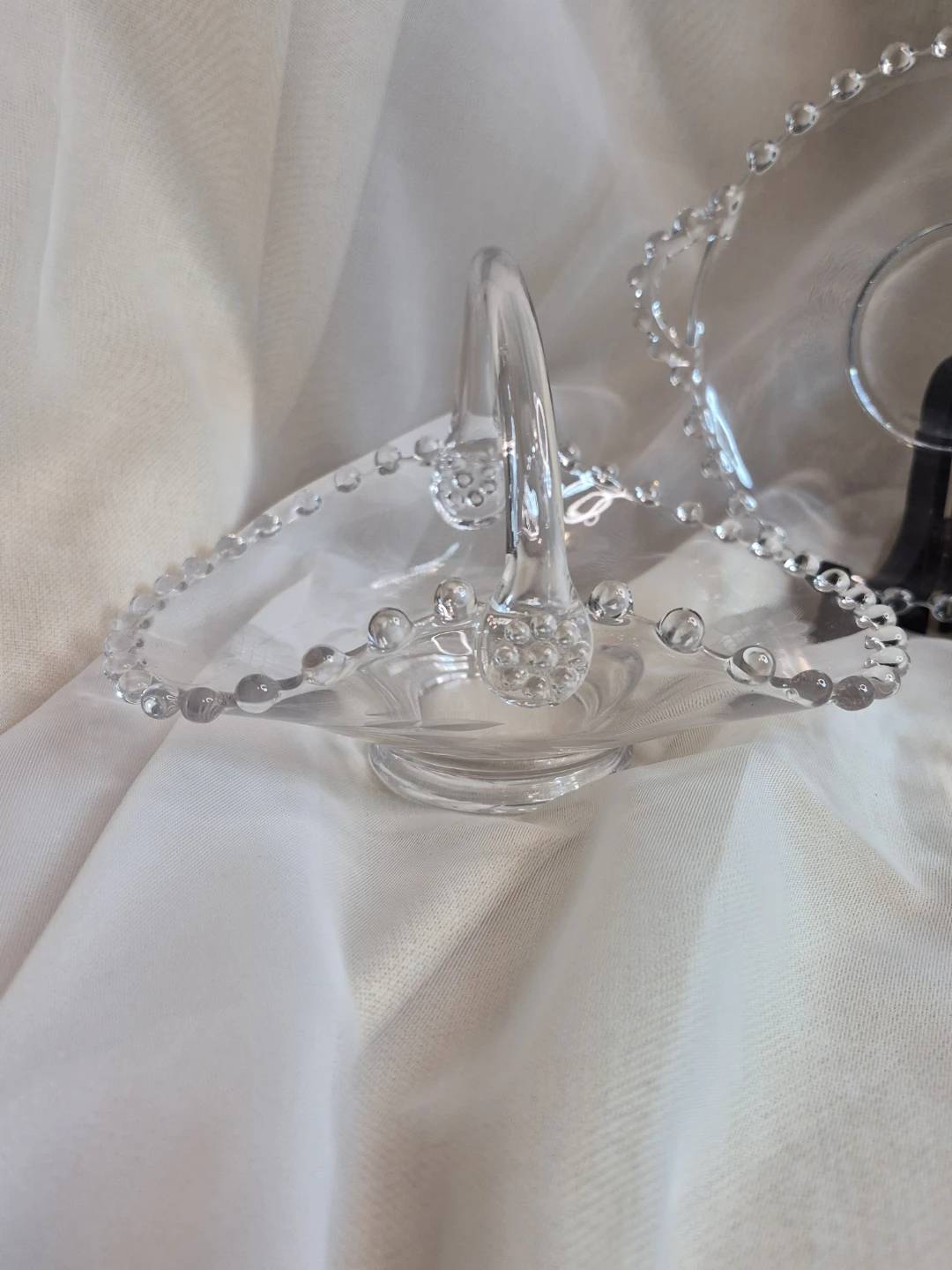 Lot of 3 Vintage Etched Imperial Candlewick Glass Items - photo 4