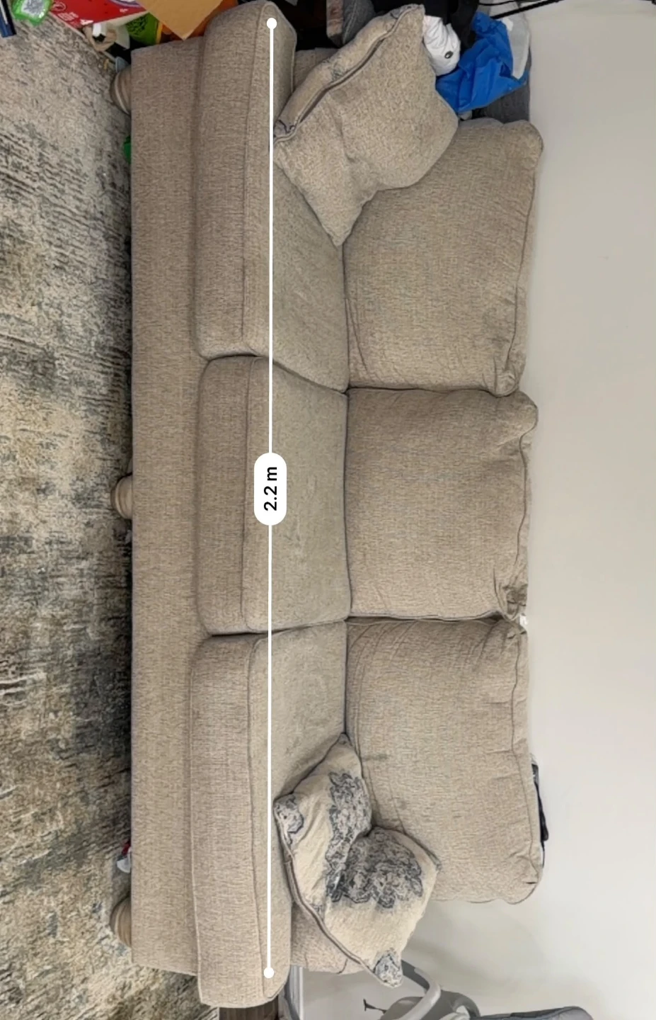 Tan Sofa - 2.2m Length